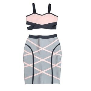 Bella Leah Bandage Top and Skirt Set